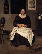 Old Woman Seated Antonio Puga